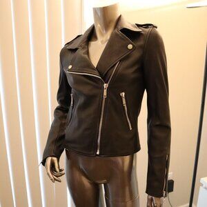 LTH JKT Black Biker Moto Leather Jacket NWT